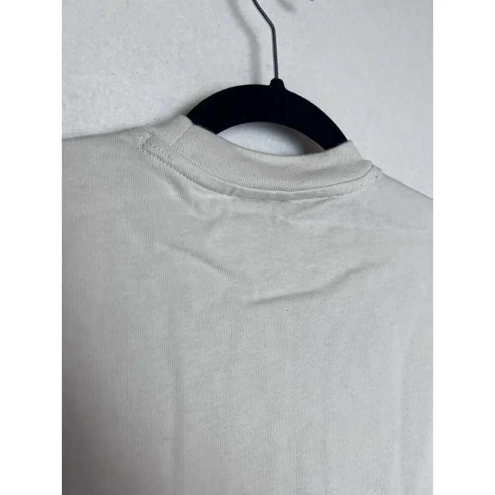 Nike Women's Short Sleeve Crop Top T-Shirt Size Small Beige Crew Neck